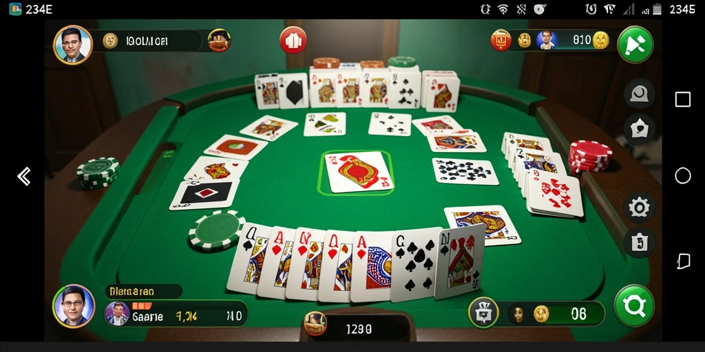 Tampilan seru gameplay Gaple di 234E.