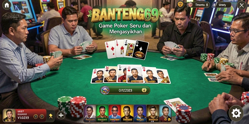 Tangkapan layar BANTENG69 menampilkan gameplay seru Poker.