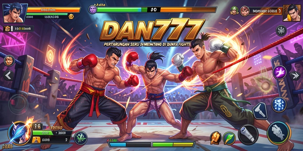 Screenshot dari gameplay seru pertarungan di DAN777.