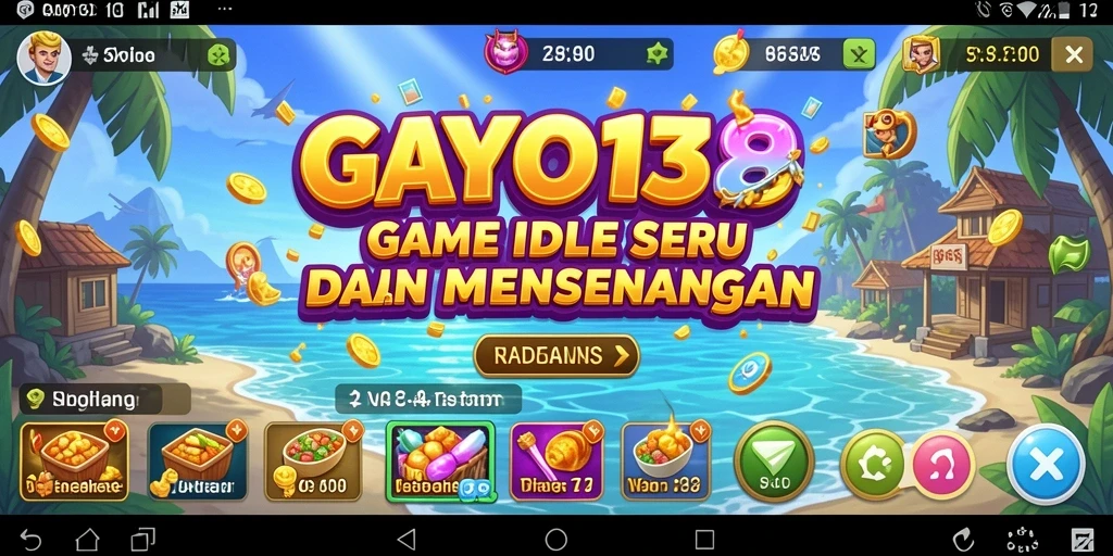 Tangkapan layar utama GAYO138 menampilkan gameplay yang santai dan interaktif.