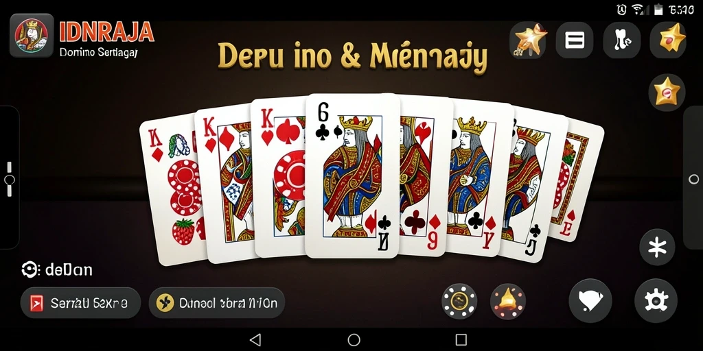 Tampilan gameplay seru permainan Domino IDNRAJA.