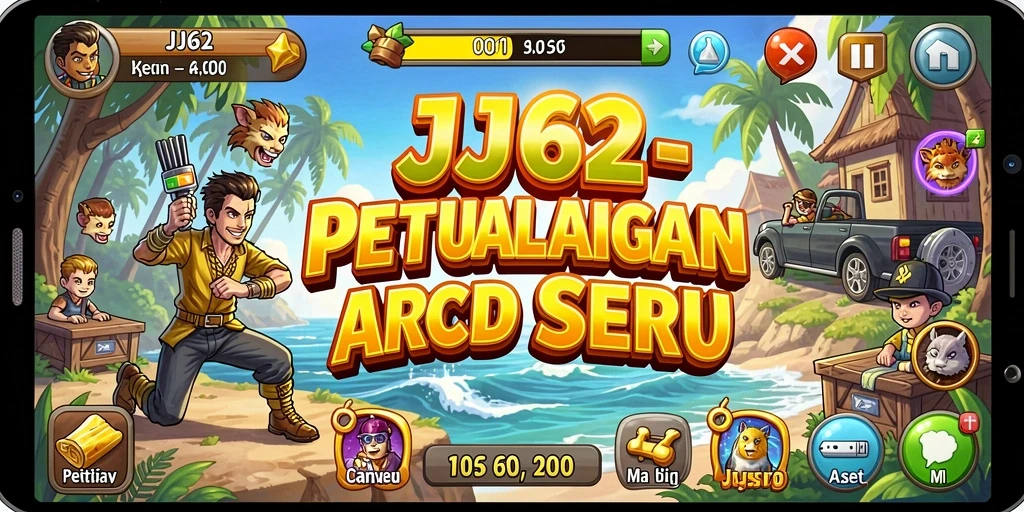 Screenshot gameplay JJ62 menunjukkan aksi seru dalam permainan Arcade.