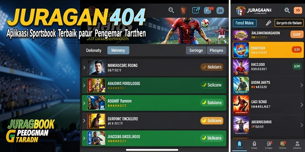 Tampilan utama JURAGAN404 menampilkan berbagai pilihan taruhan olahraga.