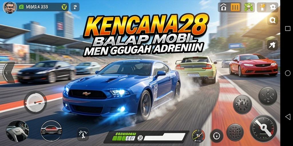 Screenshot KENCANA28 menampilkan aksi balap yang mendebarkan dan grafis tinggi.