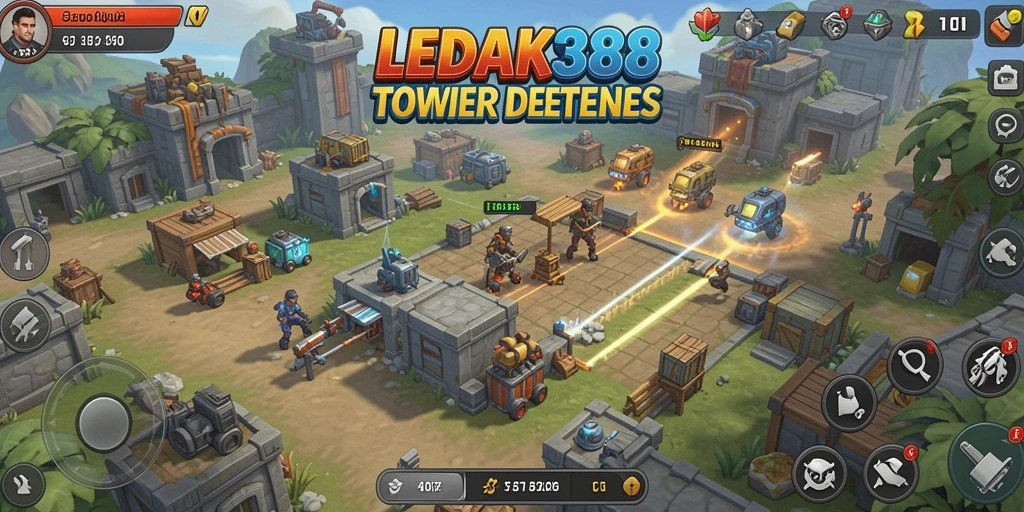 Gameplay seru dari LEDAK388 dengan strategi Tower Defense.