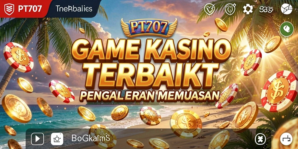 Tampilan gameplay menarik di PT707 dengan suasana kasino yang hidup.