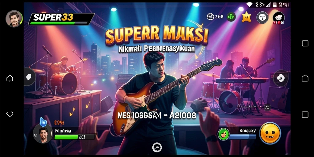 Tampilan gameplay SUPER33 yang asyik dan penuh energi.