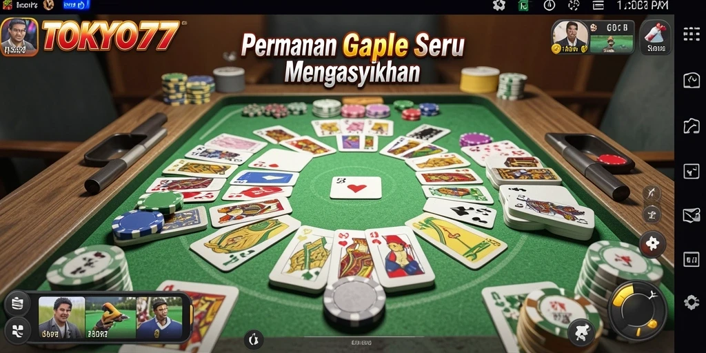Tampilan gameplay Gaple yang seru dan interaktif.